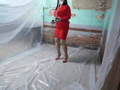 Grote mammen, Gebondenheid, Bruinharig, Vernedering, Gevangenis, Moeder die ik wil neuken, Straf, Tieten likken