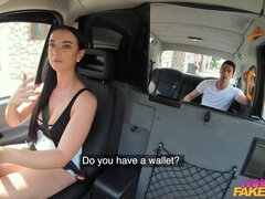 An Offer Not To Be Refused part 1 - brunette Lady Gang as cowgirl in taxi car