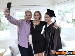 Stepmom rewards stepson with sex for graduating college