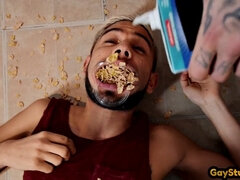 In den arsch, Arschlecken, Nahrung, Klaffend, Schwul, Pornostars, Rau, Tätowierung