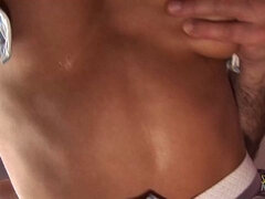 デカチン, ブロンド, フェラチオ, なめる, 下着, オナニー, スカート, ストッキング