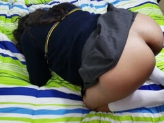 Amateur, Brunette brune, Éjaculation interne, Hard, Fille latino, Mexicainne, Jupe, Pute