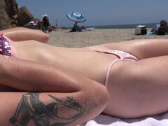 素人, ビキニ, ブロンド, 顔射, ヒール, パンティ, 小柄, 剃毛