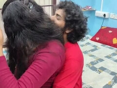 Asiatique, Couple, Hd, Indienne, Embrassement, Mamelons, Séduite, Suçant