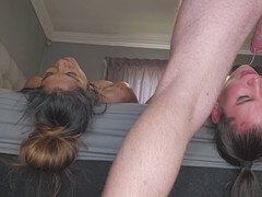 Tattooed babe gets face-fucked and deepthroated hard