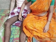 叔母, バイセクシャル, フェラチオ, カップル, 自家製, インド人, 熟年, ティーン