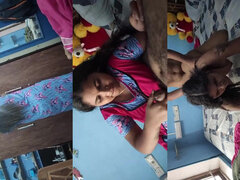 Enthousiasteling, Grote mammen, Pijpbeurt, Sperma shot, Vingeren, Huisgemaakt, Indisch, Vrouw