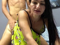 素人, カップル, 浮気する, 淫乱熟女, コキ, 義母