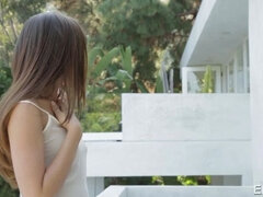 Sucer une bite, Brunette brune, Couple, Érotique, Doigter, Innocente, Réalité, Adolescente