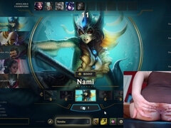 I Show My Stretched Butthole While I Play League Of Legends #17 Luna With Gamer Girl And Deutsche Amateure