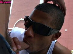 アナル, 黒人, フェラチオ, イく瞬間, 黒人, ゲイ, アウトドア, 公共