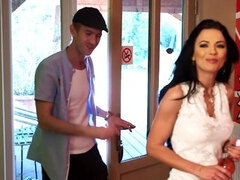 Stupendously sexy girl sucks and fucks his monstrous cock