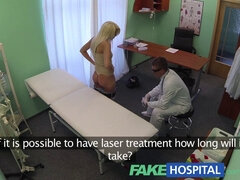 Hot blonde pays the price for fakehospital doctors' recommendation with a hardcore POV exam