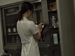 Sucer une bite, Habillées, Éjaculation interne, Tir de sperme, Fétiche, Japonaise, Infirmière, Uniforme