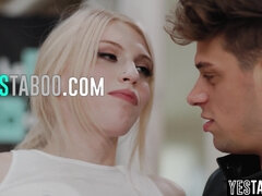 Shy shemale coed seduces besties stepbro