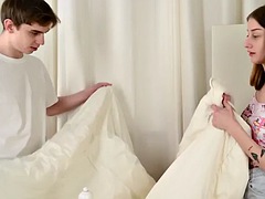 美女, デカチン, フェラチオ, カップル, フェティッシュ, なめる, オナニー, ティーン