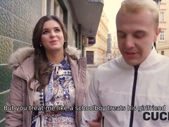 In den arsch, Pummelig, Gehörnter ehemann, Hd, Geld, Natürlichen titten, Strümpfe, Tätowierung