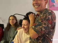 素人, 美女, 舞台裏, ブロンド, ドイツ人, レズビアン, タトゥー, おもちゃ