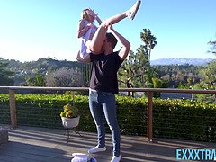 Petite blonde bombshell coco lovelock fucked hard by enormous bf michael swayze