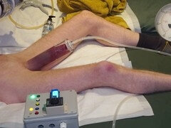 Euro pump session with a massive package using a milking machine