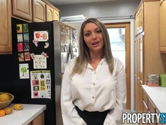 PropertySex Real Estate Agent with Natural Boobs Makes Sex Video with Client