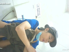 Leie, Asiatisch, Chinesisch, Pissen, Muschi, Spion, Toilette, Spanner