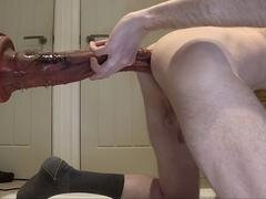 Anal, Culo, Culo grande, Consolador, Gay, Consolador enorme, Inserción, Juguetes