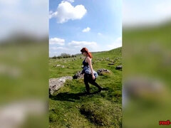 Grote mammen, Brits, Rondborstig, Naakt, Naakt, Nudist, Twee staartjes, Tieten likken