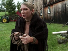 Bondage discipline sadomasochisme, Blond, Pijpbeurt, Dominatie, Vingeren, Vernedering, Buiten, Straf