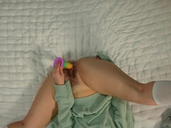 Tetas grandes, Morena, Linda, Pies, Flexible, Desnudo, Calcetines, Solo