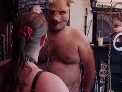 緊縛, ボンデージ, イギリス人, 女, フェムドム, 毛深い, 熟年, お仕置き