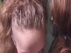 お尻, ブロンド, ボンデージ, フェティッシュ, レズビアン, オッパイの, おもちゃ, 濡れ