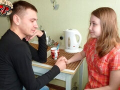 Blond, Pijpbeurt, Hondjeshouding, Fetisj, Likken, Russisch, Geschoren, Tiener