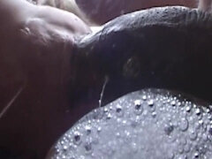 Gros seins, Blonde, Sucer une bite, Tir de sperme, Queue, Doigter, Lingerie, Rétro ancien