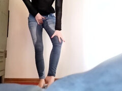 Cul, Pétant, Fétiche, Allemand, Hd, Jeans, Pisser, Mouillée