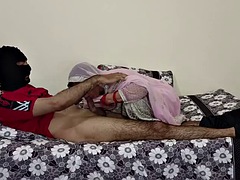 Sexy Pakistani bride sucks cock and gets fucked hard on her wedding night