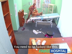 Sexy blonde gets a hot creampie after being fucked in the hospital by fakehospital doctor