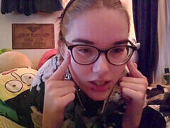 Nerdy girl glasses, high weed, nerdy teen