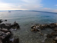 Plage, Sucer une bite, Éjaculation interne, Français, Nudiste, Pov, Public, Voyeur