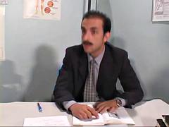 Brunette teen gets pussy licked and ass slammed by teacher in the classroom