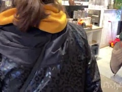 Sarah Sota Moans Loud in Public as I Control Her Pussy with Lovense Lush Remote