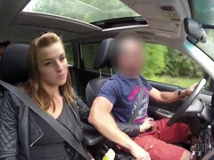 Victoria Daniels fucks for cash in a stranger's car - crazy, homemade sex tape!