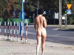 Naked screenshot session on the street