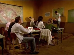 Anal Threesome with MILF Aletta Ocean Before Exam - Blowjob & Creampie Sex