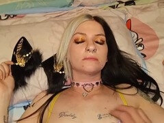 POV of a hot petite blonde amateur hook-up getting jizzed on