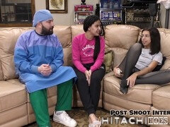 Entre bastidores, Médico, Pies, Guantes, Látex, Mascara, Spandex