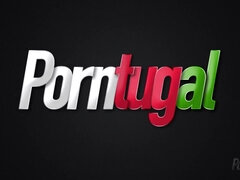 Rita Teixeira Portuguese Pornstar in Amateur Threesome Hardcore with Cumshot