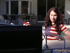 Stepfamily taboo: Czech MILF with huge tits gets hardcore perverted on Fourth of July