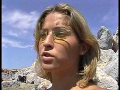 Strand, Blondine, Erotisch, Französisch, Hardcore, Selbstgemacht, Erotischer film, Vintage