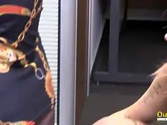 Blondine, Hd, Leder, Lecken, Reif, Mutti, Natürlichen titten, Muschi